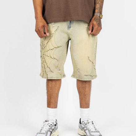 Spyda Web Jean Shorts